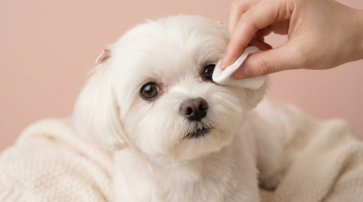 Ein gepflegter weißer Malteser